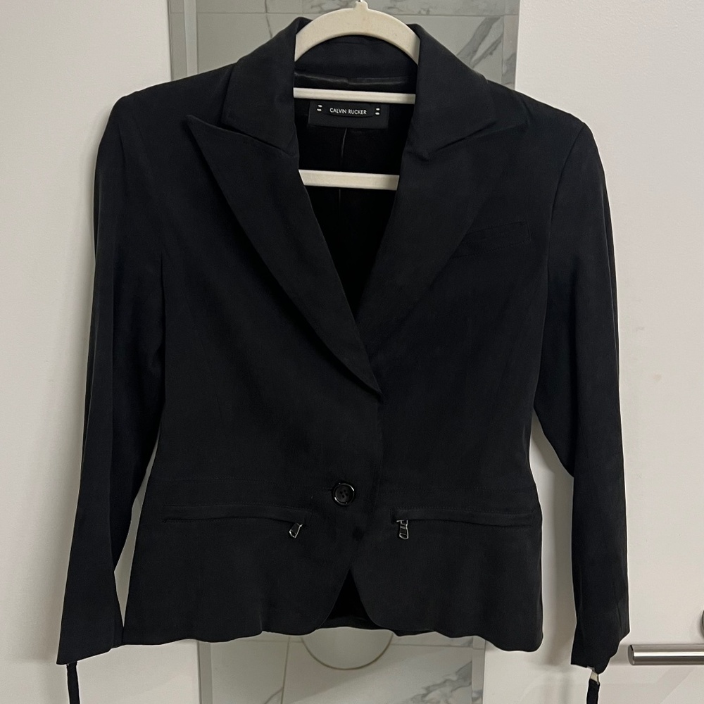 Calvin Rucker Black Fitted Blazer